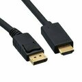 Swe-Tech 3C DisplayPort to HDMI Cable, DisplayPort Male to HDMI Male, 15 foot FWT10H1-64115